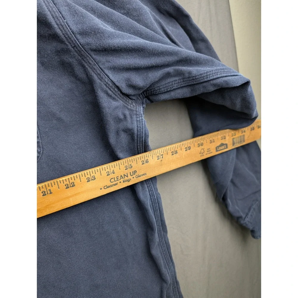 Carhartt Men's Flannel Lined Canvas Shirt Jacket Navy Blue NVY Workwear 2XL